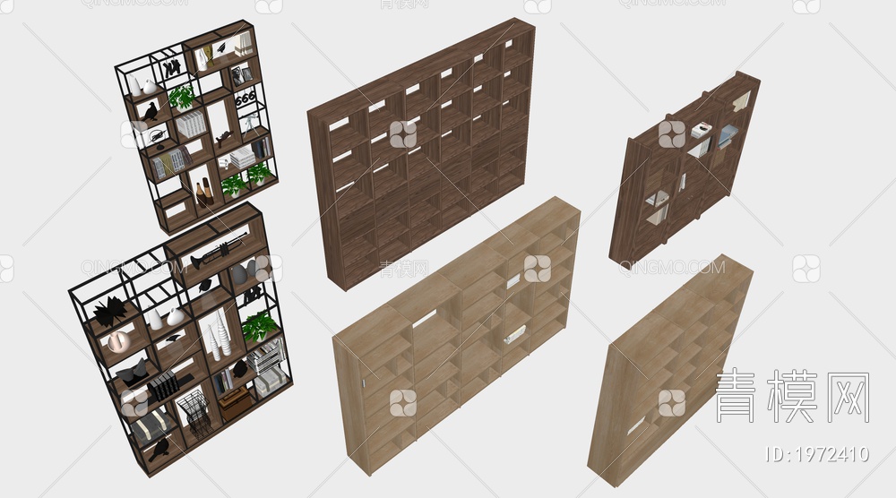 书架SU模型下载【ID:1972410】