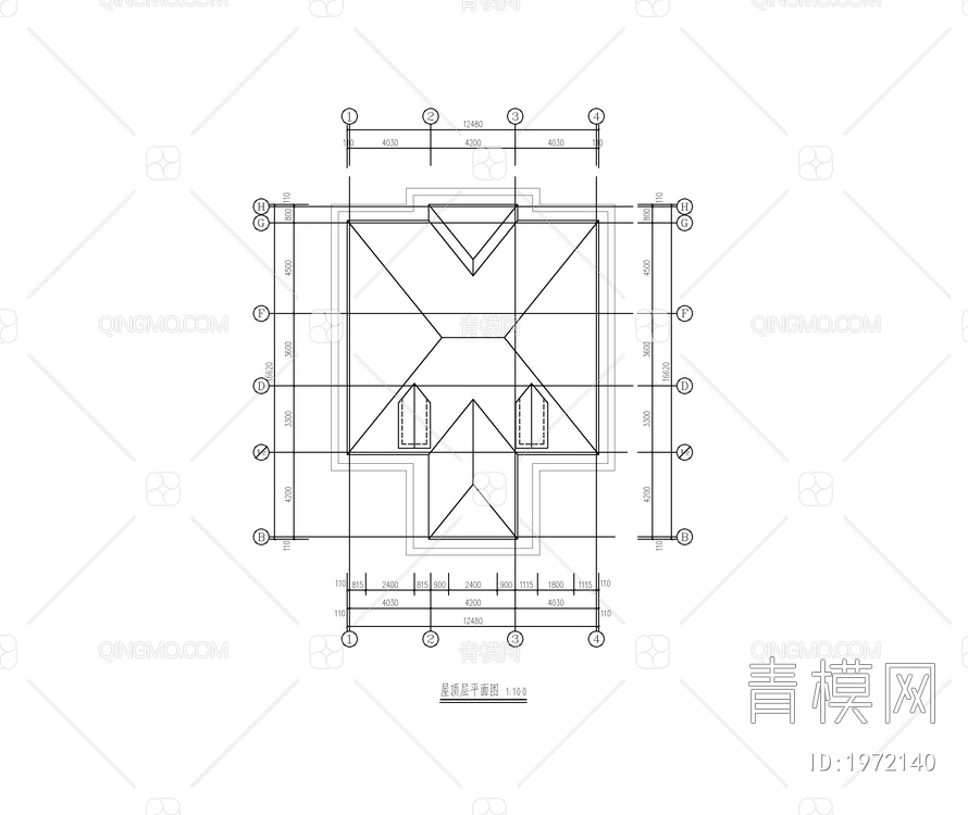 别墅CAD平立面方案图【ID:1972140】