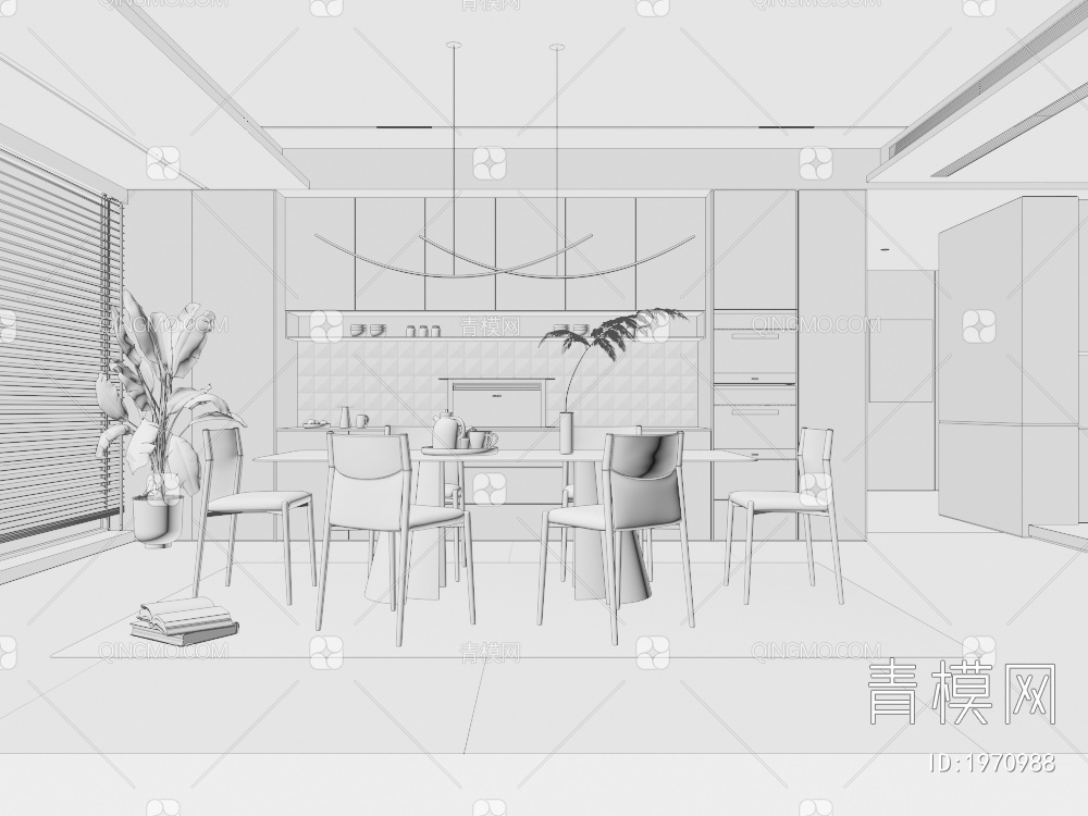 餐厅3D模型下载【ID:1970988】