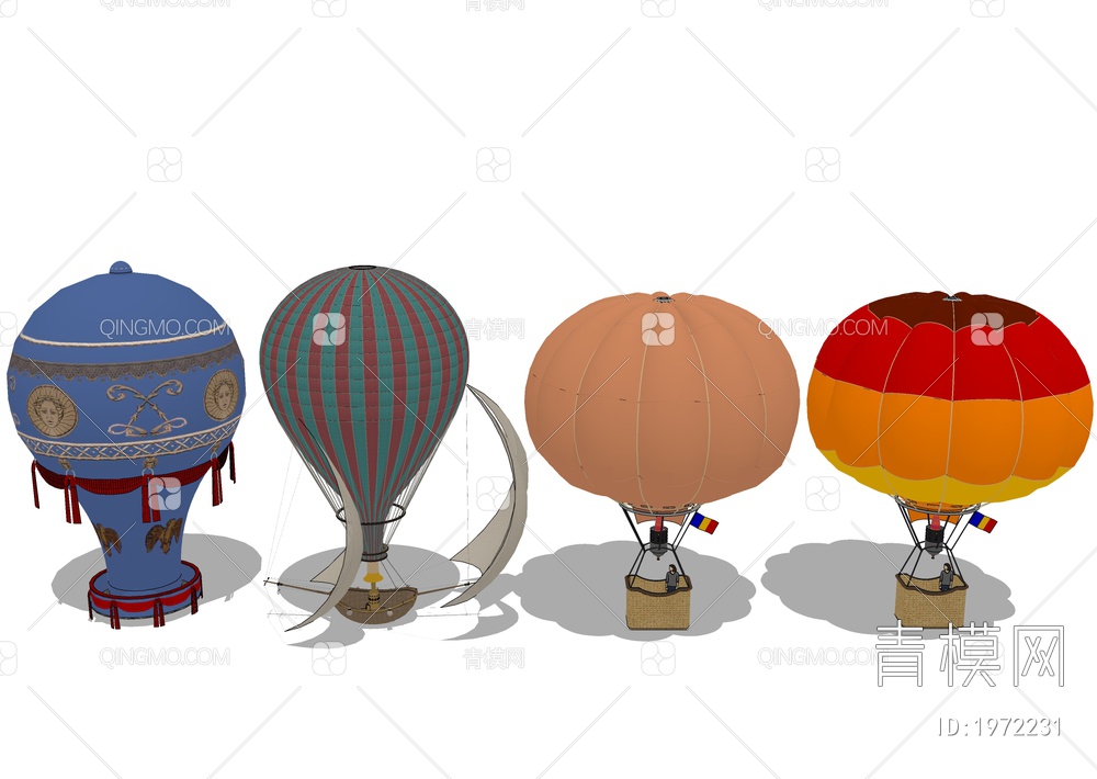 热气球SU模型下载【ID:1972231】