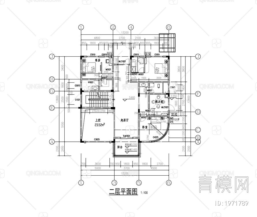 别墅CAD全套图纸，平面图，立面图，建筑水电结构图纸【ID:1971789】
