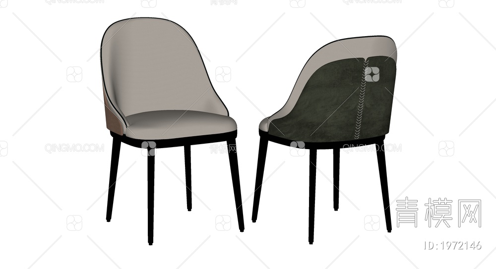 餐椅 休闲椅 单椅SU模型下载【ID:1972146】