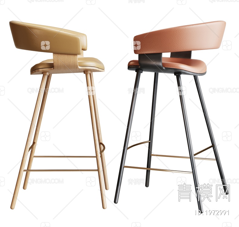 吧椅 吧台椅 吧台凳 单椅3D模型下载【ID:1972991】