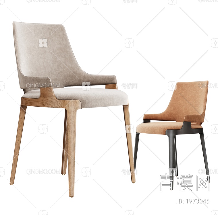 MINOTTI餐椅 单椅 椅子 休闲椅3D模型下载【ID:1973045】
