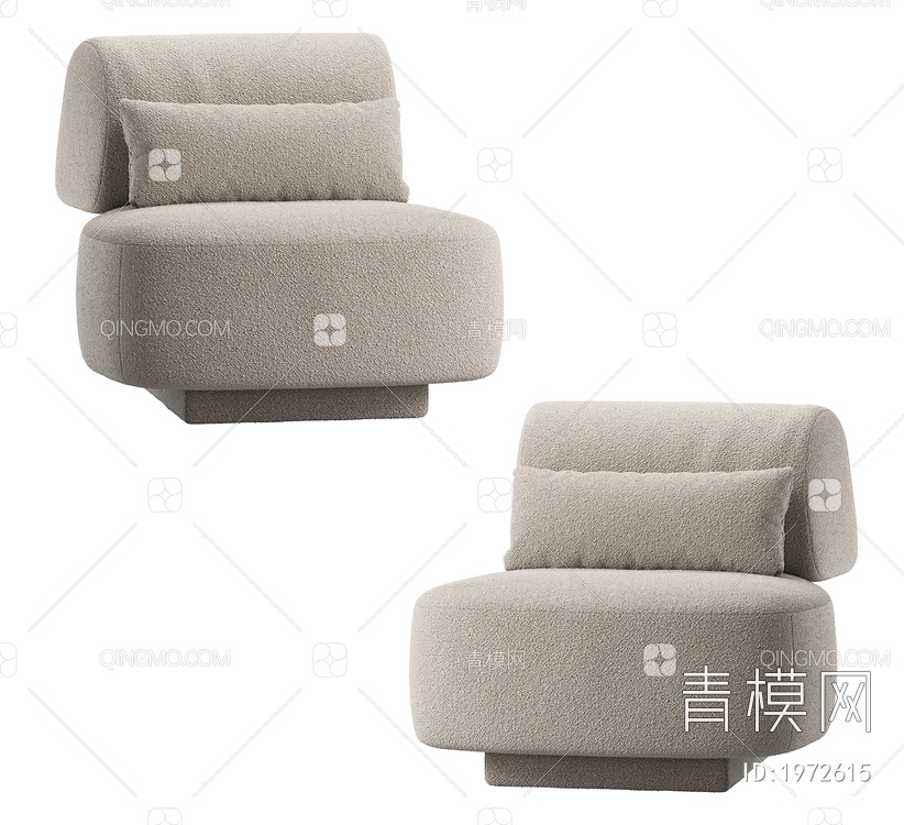 单人沙发3D模型下载【ID:1972615】