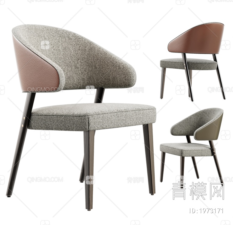 MINOTTI 餐椅 单椅  休闲椅SU模型下载【ID:1973171】