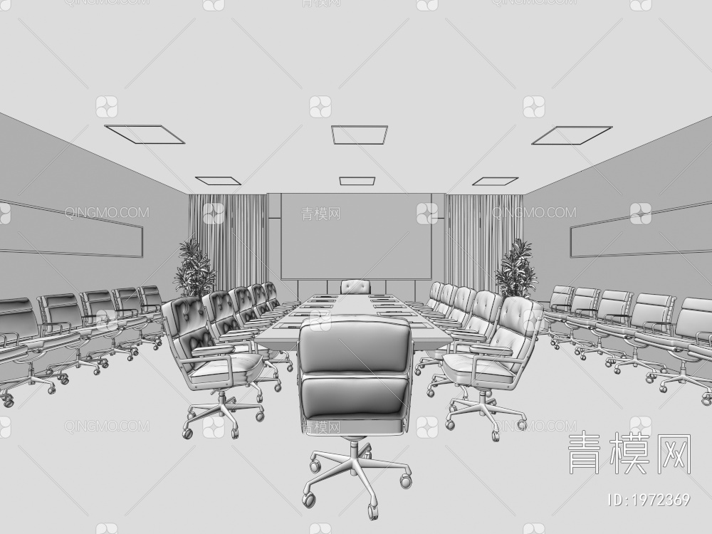 会议室3D模型下载【ID:1972369】