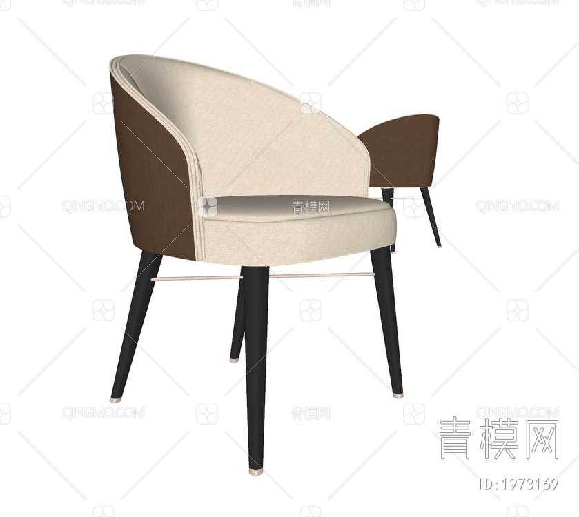 Teresina 单椅  餐椅  休闲椅SU模型下载【ID:1973169】