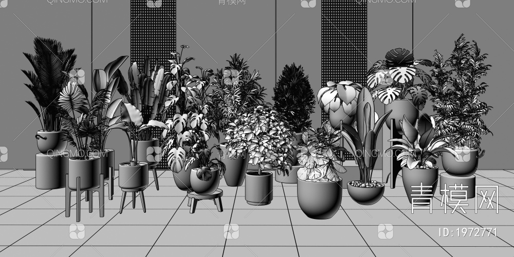 盆栽3D模型下载【ID:1972771】