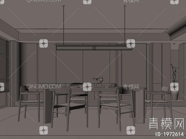 餐厅3D模型下载【ID:1972614】