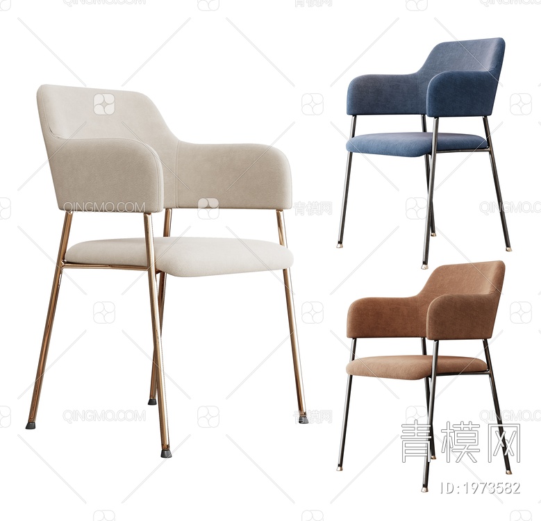 Schiavello餐椅 休闲椅 单椅3D模型下载【ID:1973582】