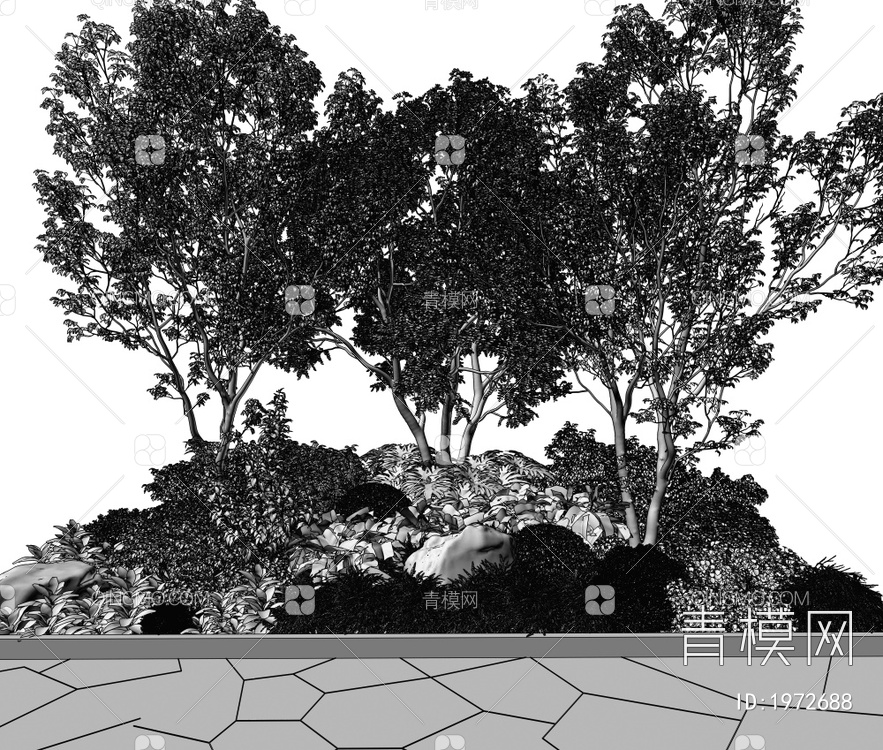 灌木丛3D模型下载【ID:1972688】