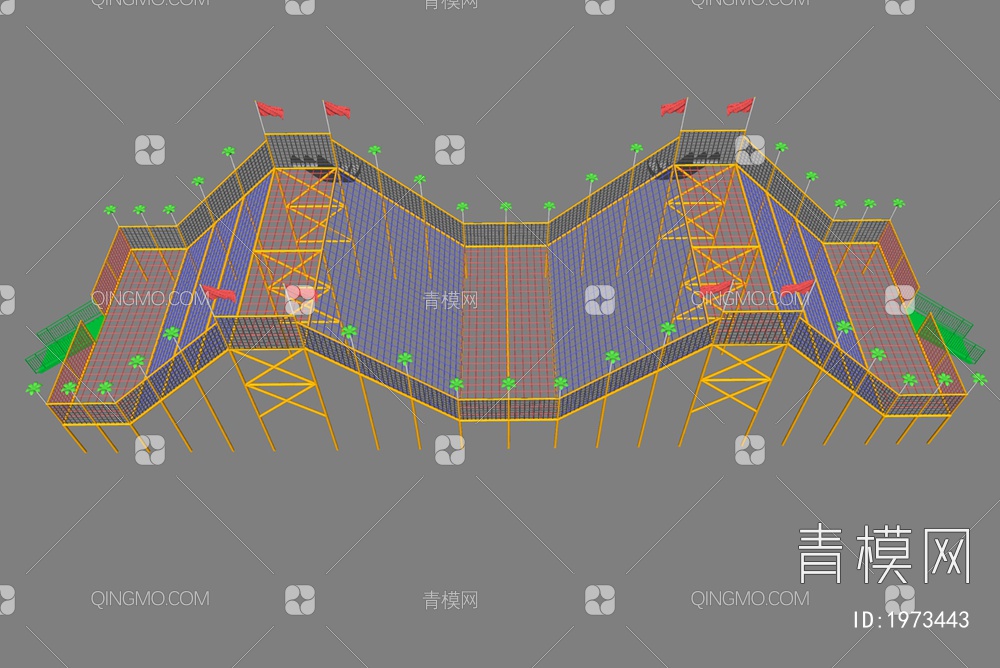 无动力游乐设备SU模型下载【ID:1973443】