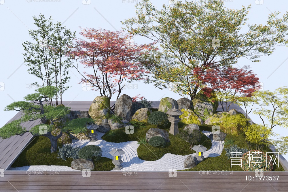 庭院景观小品3D模型下载【ID:1973537】