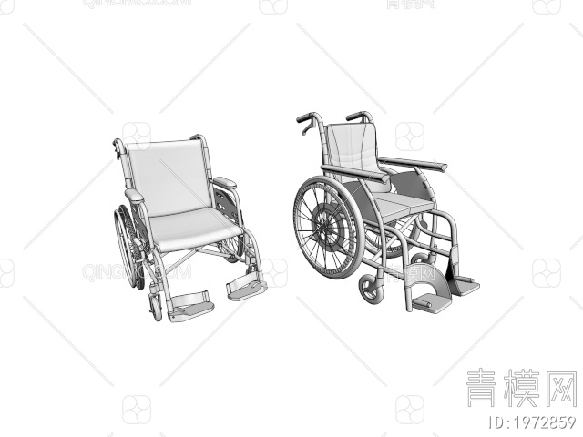 轮椅3D模型下载【ID:1972859】