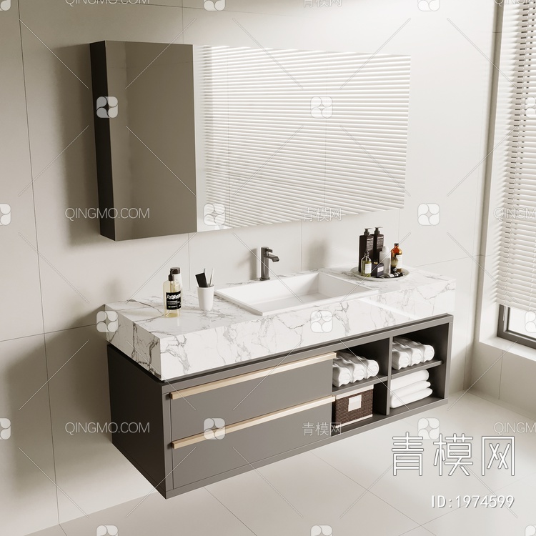 浴室柜3D模型下载【ID:1974599】