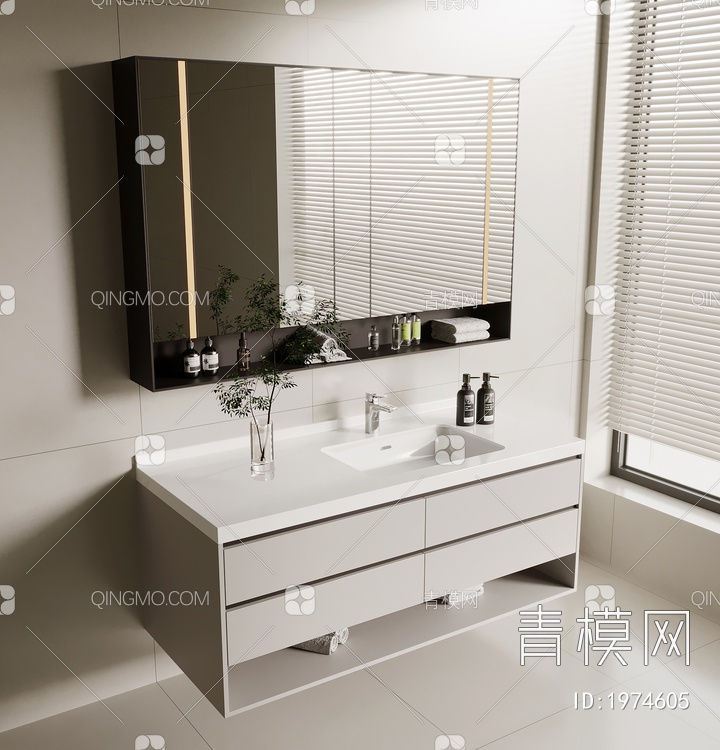 浴室柜3D模型下载【ID:1974605】