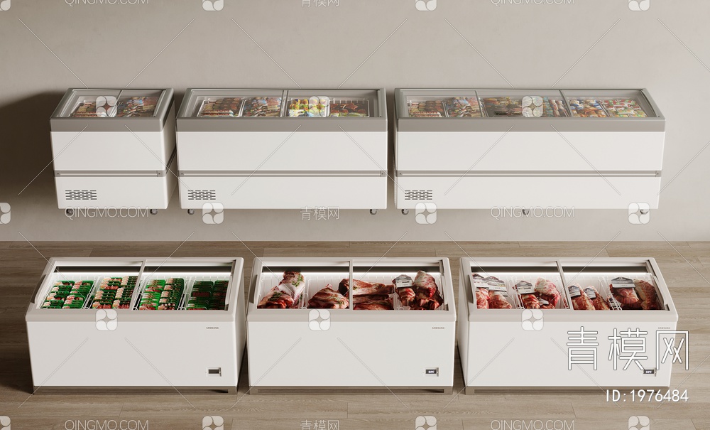 冷餐柜 保险柜 雪糕冰柜3D模型下载【ID:1976484】