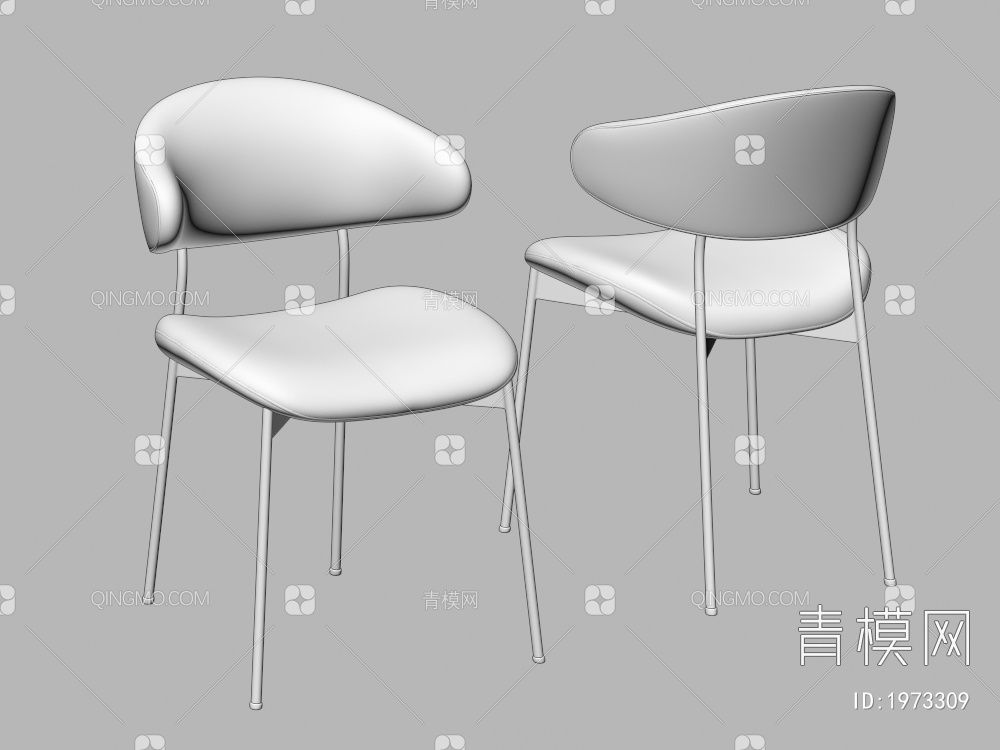 餐椅 休闲椅 单椅3D模型下载【ID:1973309】