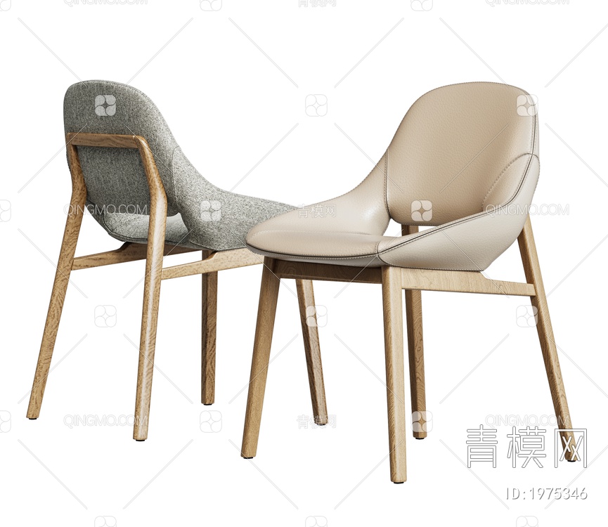 餐椅 休闲椅 布艺椅 皮椅3D模型下载【ID:1975346】