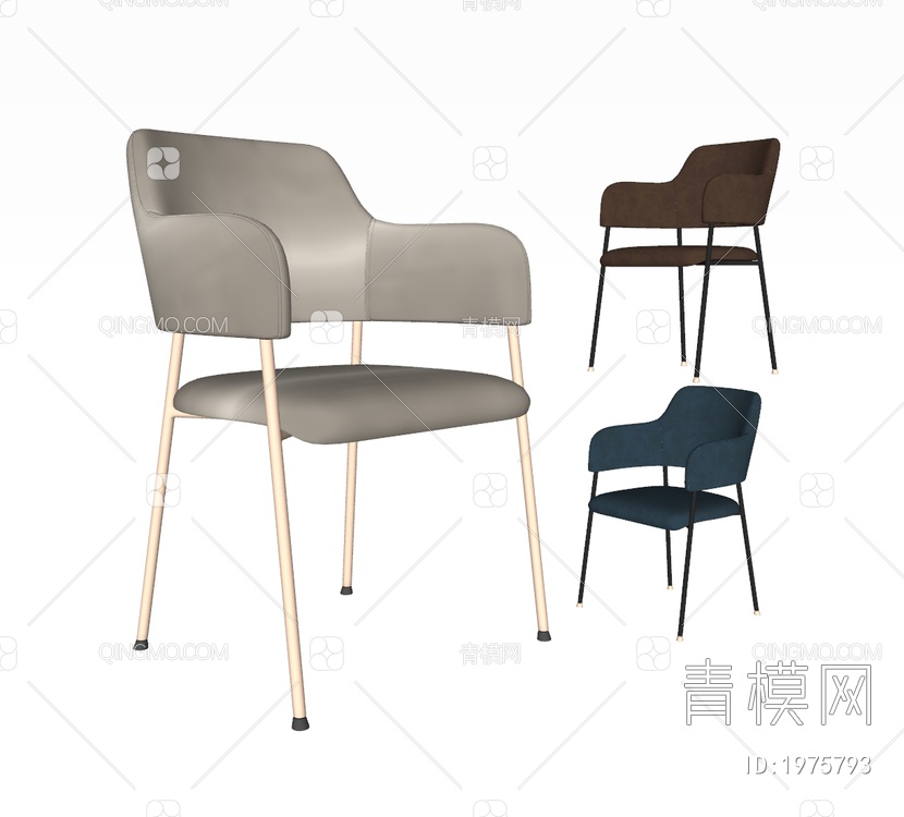 Schiavello 餐椅  单椅SU模型下载【ID:1975793】