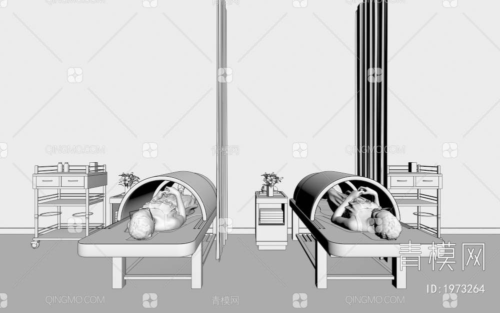 中医按摩床3D模型下载【ID:1973264】