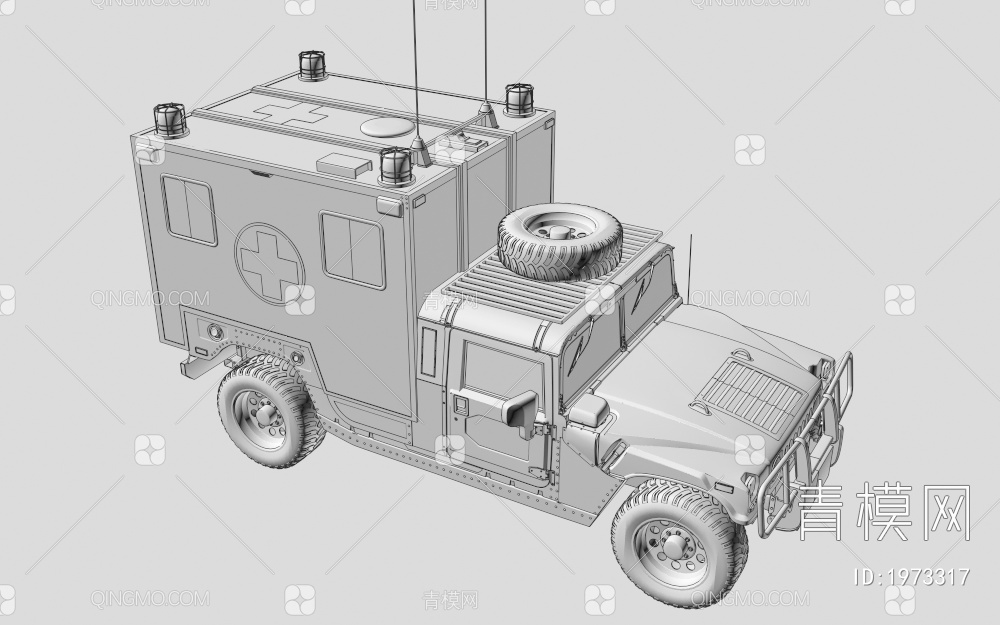 野战急救车3D模型下载【ID:1973317】