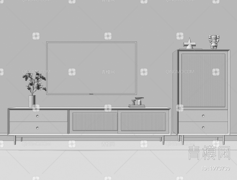 电视柜3D模型下载【ID:1973730】