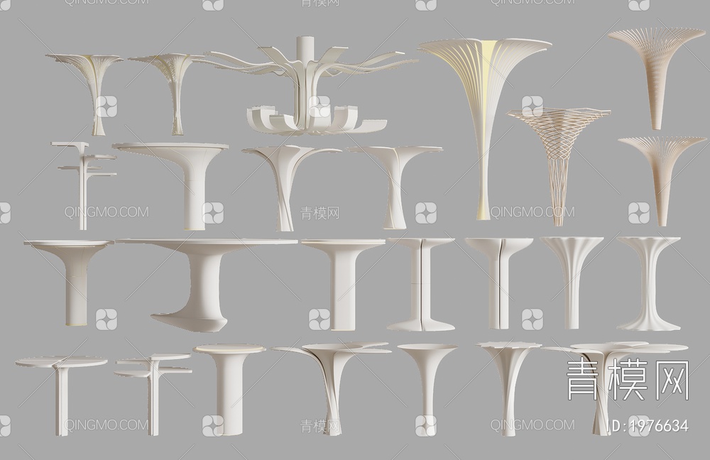 异形柱 造型柱 装饰柱3D模型下载【ID:1976634】