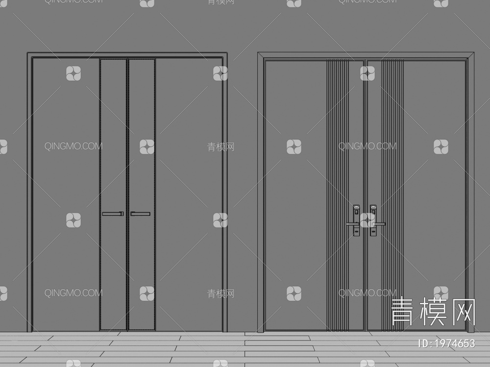 双开门3D模型下载【ID:1974653】