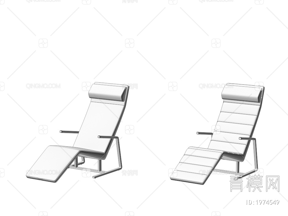 躺椅3D模型下载【ID:1974549】