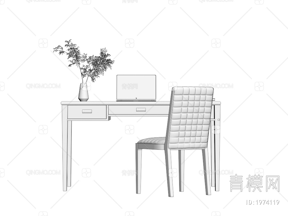 书桌椅3D模型下载【ID:1974119】