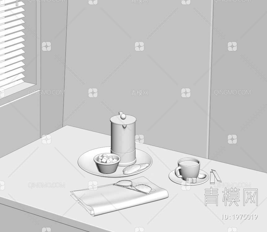 咖啡_食物_餐具3D模型下载【ID:1975019】