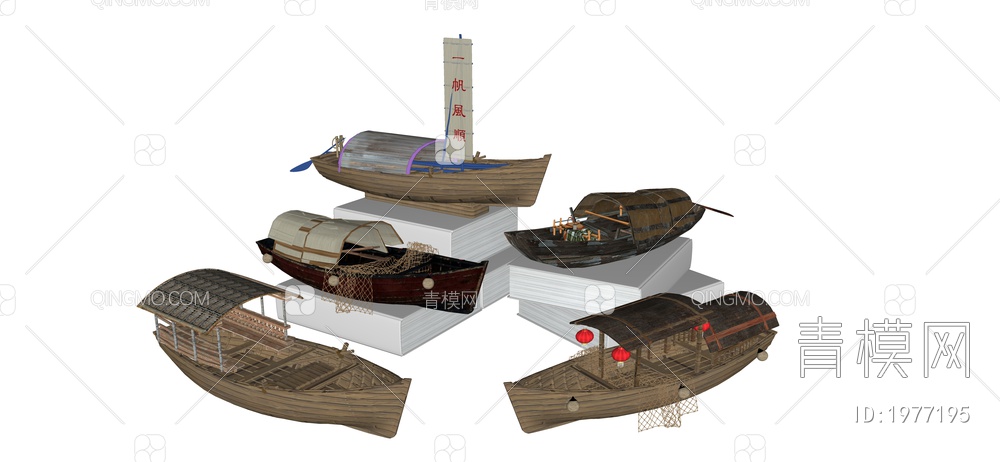 帆船SU模型下载【ID:1977195】