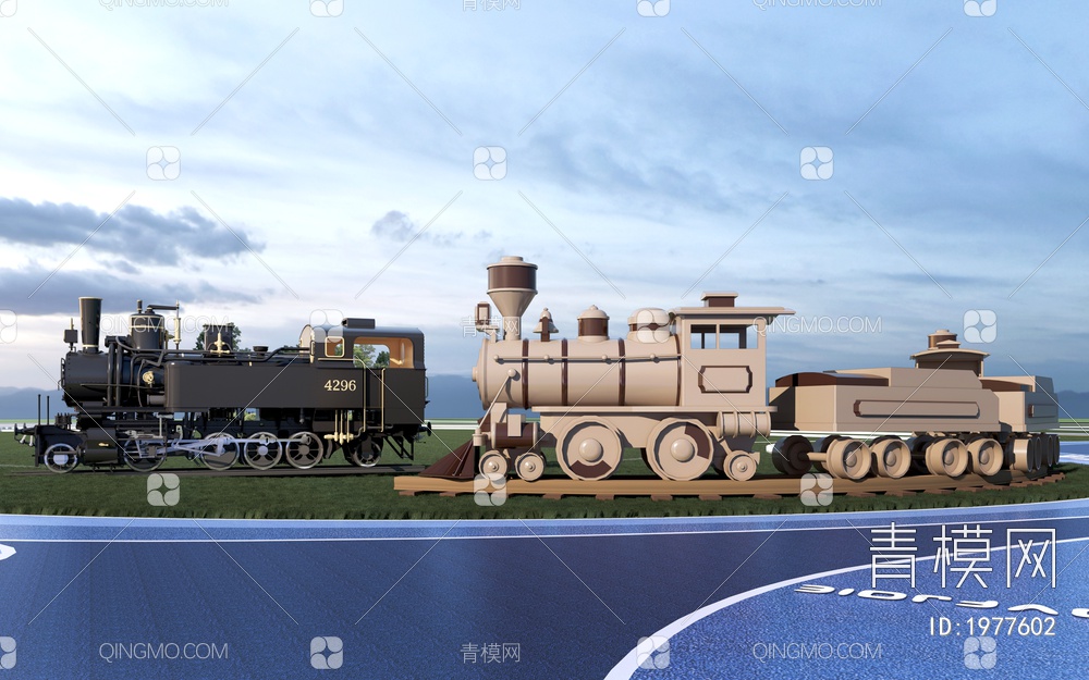小火车SU模型下载【ID:1977602】