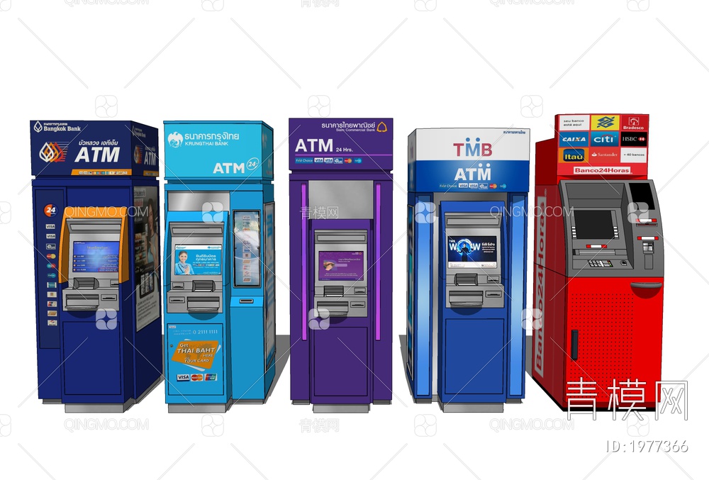 提款取款机 ATM机SU模型下载【ID:1977366】
