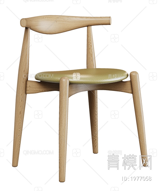 原木餐椅 单椅3D模型下载【ID:1977058】