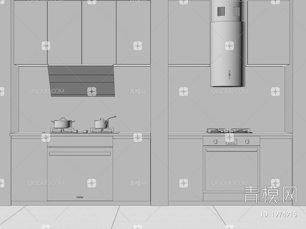 油烟机 灶具 洗碗机 烤箱3D模型下载【ID:1974915】