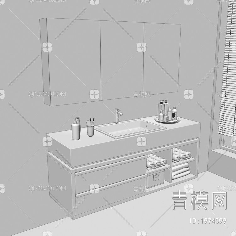 浴室柜3D模型下载【ID:1974599】
