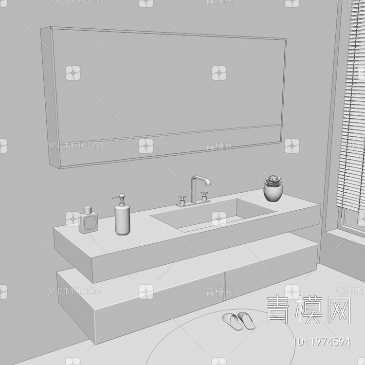 浴室柜3D模型下载【ID:1974594】