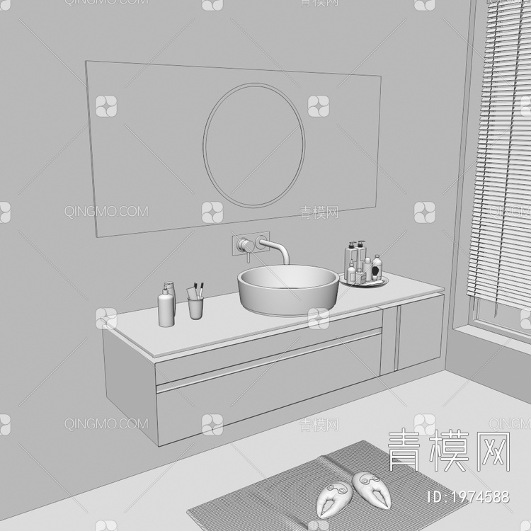 浴室柜3D模型下载【ID:1974588】