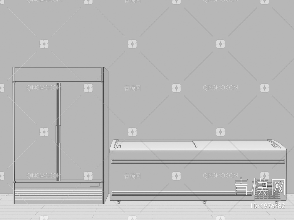 冷餐柜 保险柜 雪糕冰柜3D模型下载【ID:1976482】