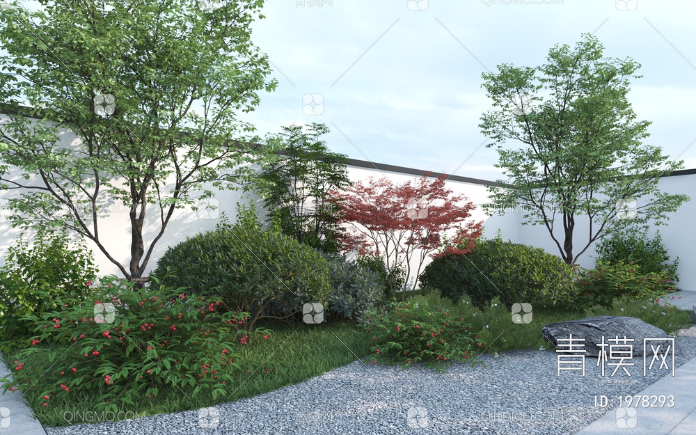 庭院景观 灌木组团3D模型下载【ID:1978293】