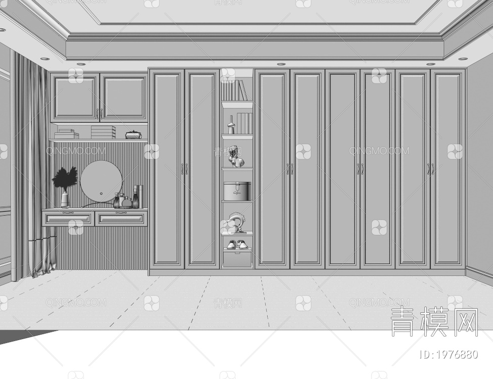 衣柜3D模型下载【ID:1976880】