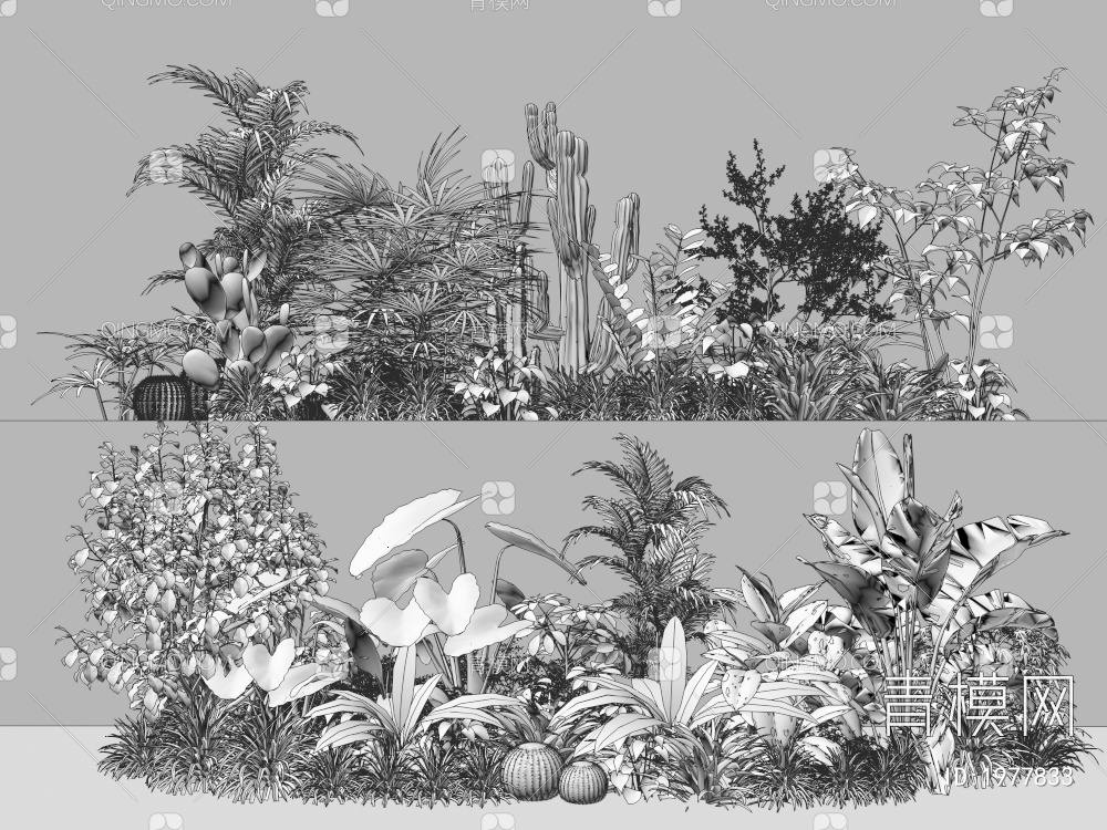 植物组团3D模型下载【ID:1977833】
