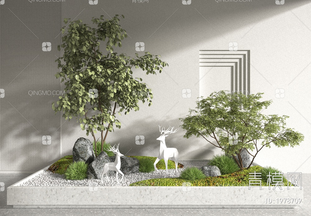 植物景观小品3D模型下载【ID:1978709】