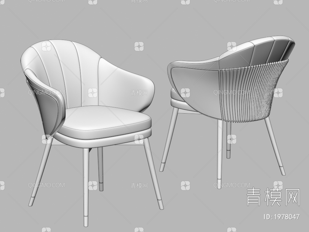 餐椅 休闲椅 单椅3D模型下载【ID:1978047】