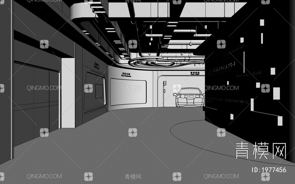 科技展厅 VR互动设备 互动触摸屏 荣誉展示墙 地图3D模型下载【ID:1977456】