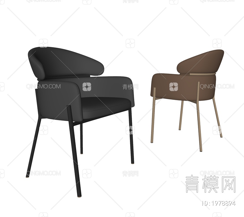 餐椅  单椅SU模型下载【ID:1978894】