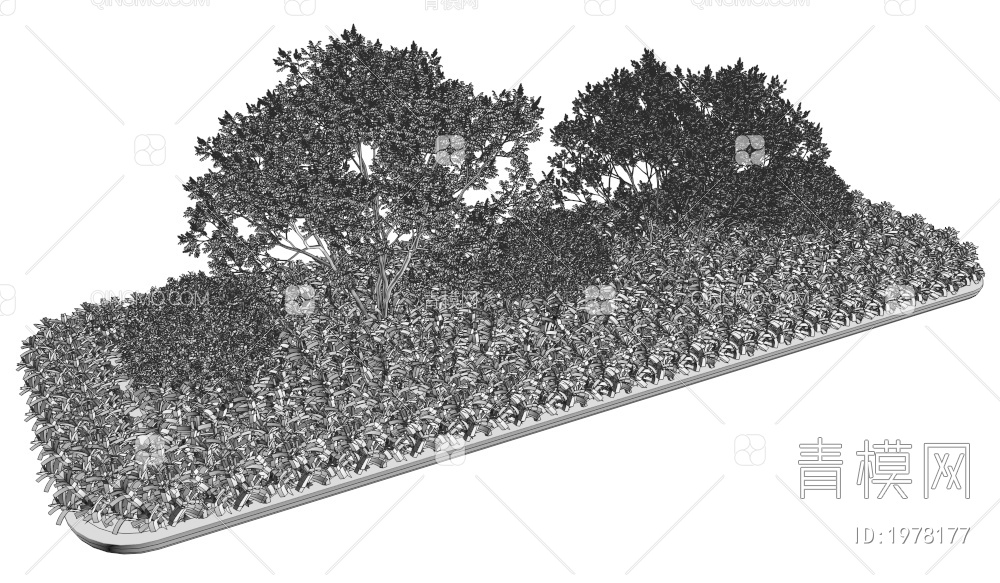 花坛 灌木组合3D模型下载【ID:1978177】